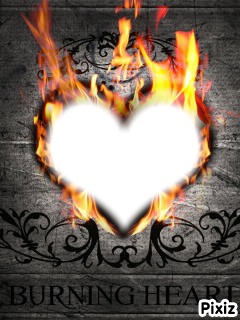 burning heart Montage photo