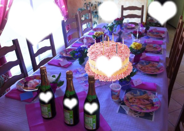 Table Anniversaire Photo frame effect
