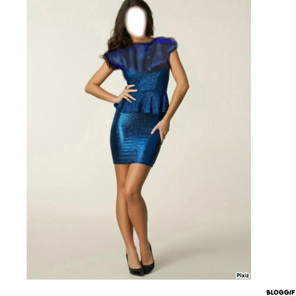 robe bleu Fotomontage