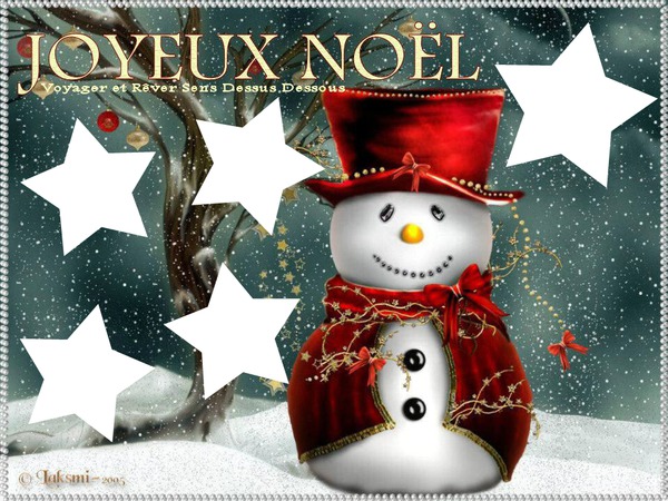 joyeux noel bonhomme de neige Fotomontáž