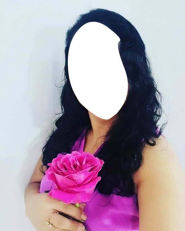 1 chica con rosa Montaje fotografico