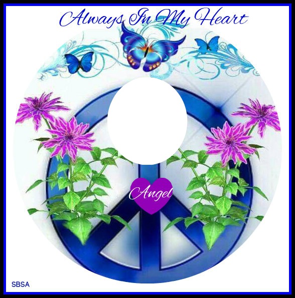 PEACE ALWAYS IN MY HEART Photo frame effect