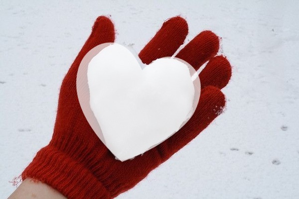 Snow heart Fotomontaż