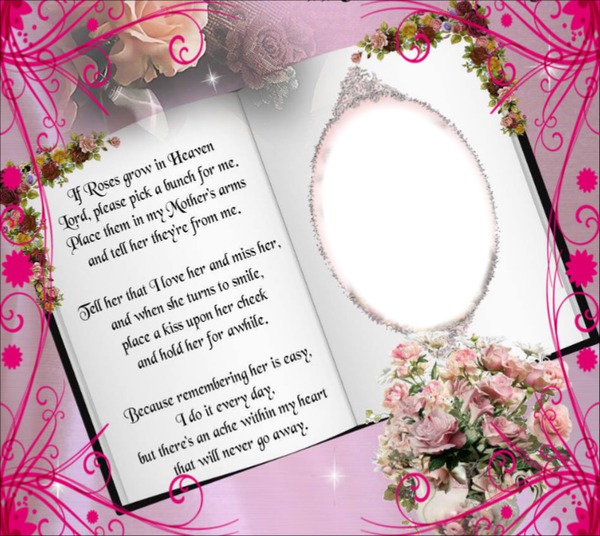 if roses grow in heaven Photo frame effect