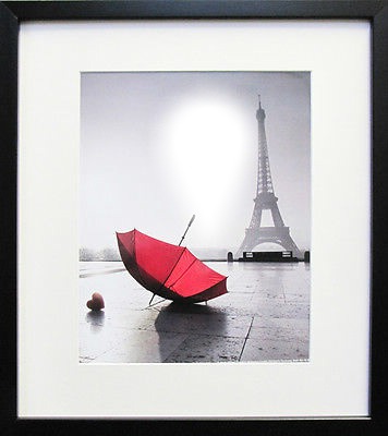 tour eiffel parapluie rouge Montaje fotografico