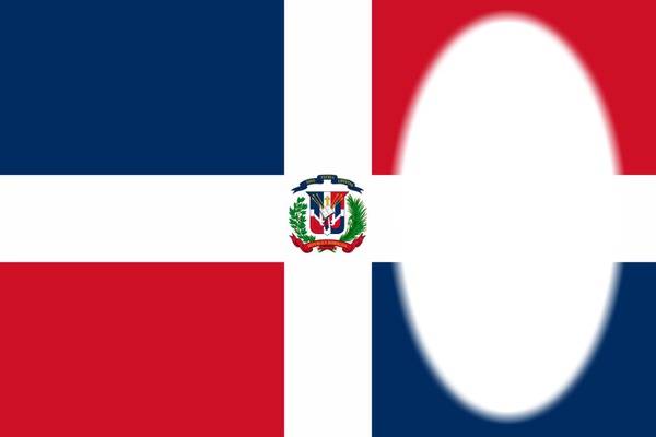Dominican Republic flag Photo frame effect