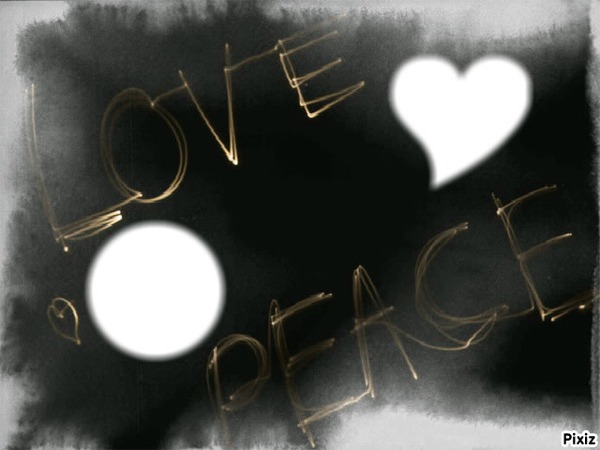 Love peace Fotomontaggio