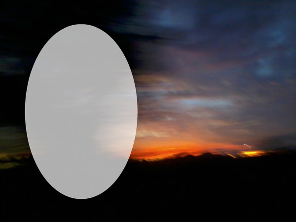coucher de soleil à l'horizon Фотомонтажа