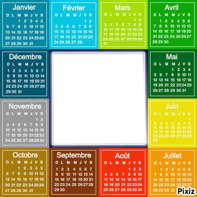 Calendrier 2013 Photo frame effect