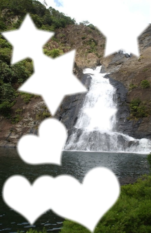 La cascade de hlu Photomontage