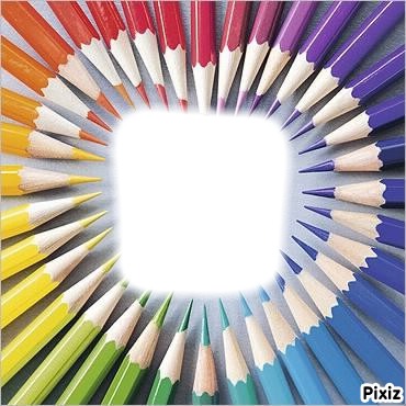crayon couleur coeur Fotomontagem