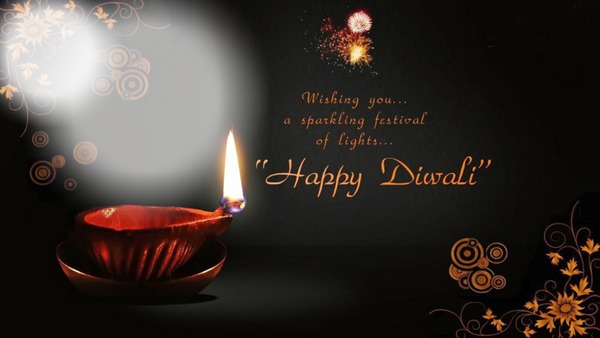 happy diwali two pictures Montage photo