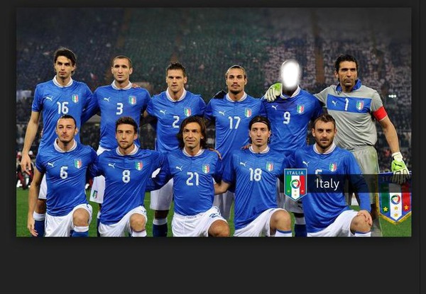 équipe italie Fotomontāža