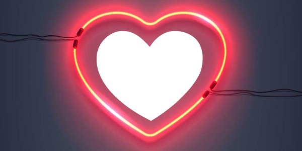 coeur en neon heart Image, animated GIF