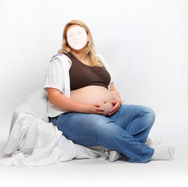 Femme enceinte ronde Fotomontáž