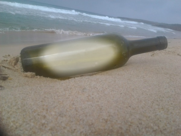 bouteille à la mer Fotomontagem