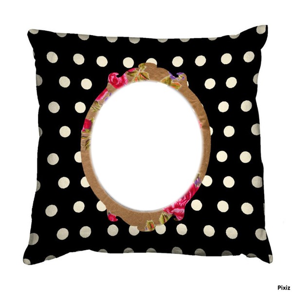coussin pois Photo frame effect