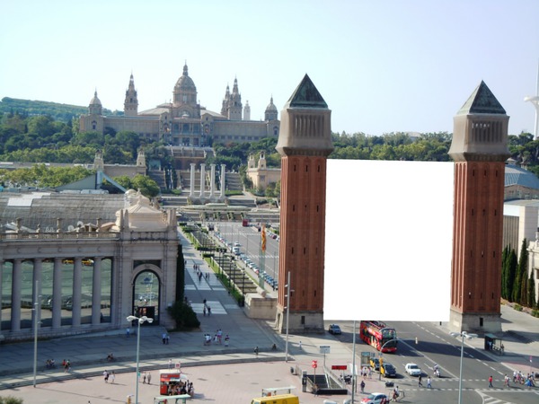 Plaza de España-Barcelona Photo frame effect