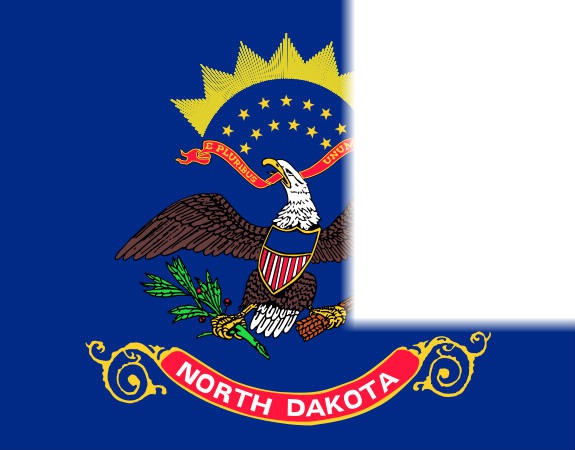 North Dakota flag フォトモンタージュ