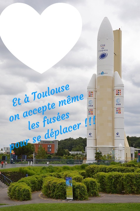 Toulouse Fusée Ariane Fotomontagem