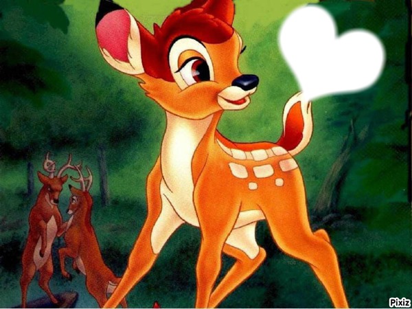 Adorable Bambi Photomontage
