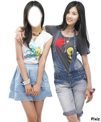 yuri dan seoyeon snsd Photo frame effect
