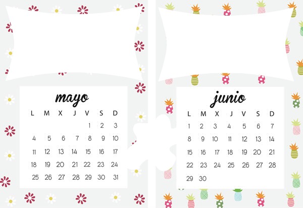 calendario mayo junio 2015 Fotomontáž