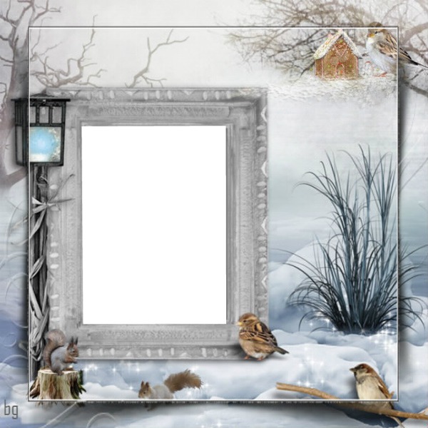 cadre hiver 1 photo Photo frame effect