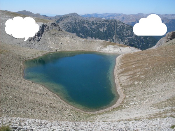 Le Lac d ' Allos Fotomontaggio