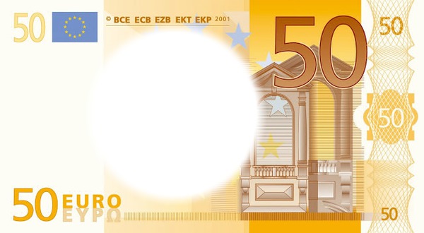 50 Euro Photo frame effect