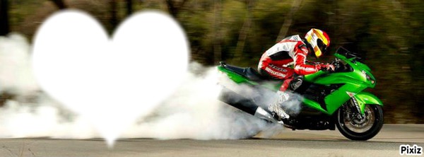 moto coeur Photo frame effect