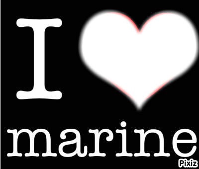 I <3 marine Photomontage