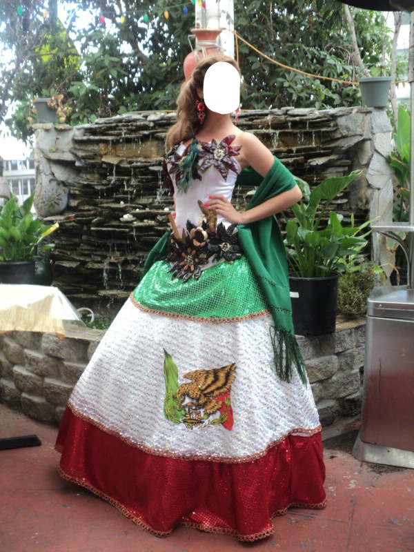 Chica de la Independencia de México Photo frame effect