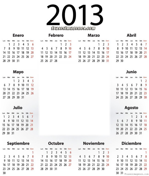 Calendario 2013 Montaje fotografico
