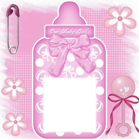 OUR BABY GIRL Photo frame effect