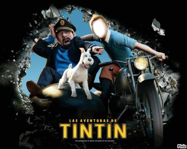 Tintin Fotomontaggio