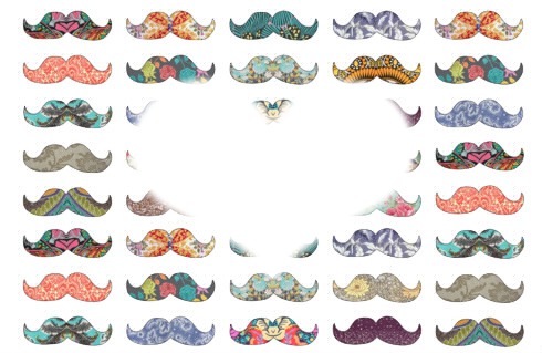 mur moustache Fotomontage