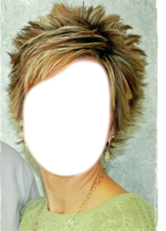 coupe de cheveux femme Photo frame effect