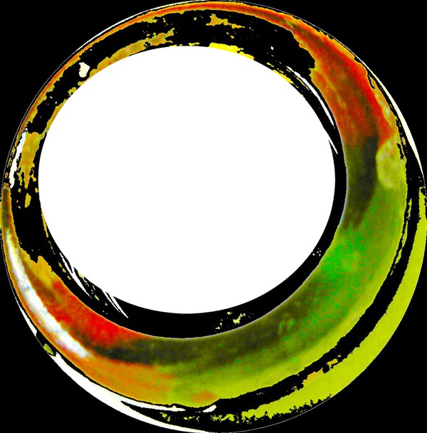 cadre ovale sur fond noir-1 photo Valokuvamontaasi