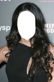 siyah saçlı kadın Fotomontage