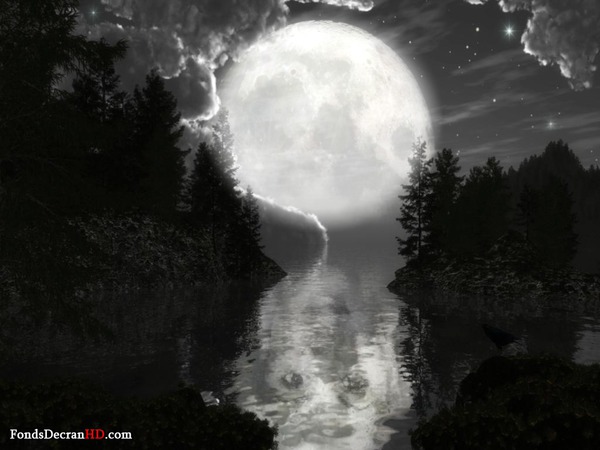 La lune noir Photomontage