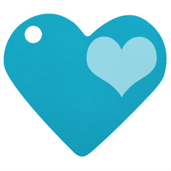 coeur turquoise Photo frame effect