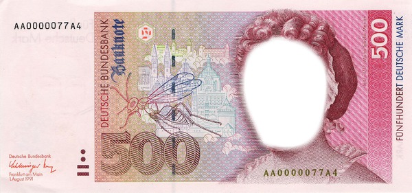 500 Deutsche Mark Fotomontage
