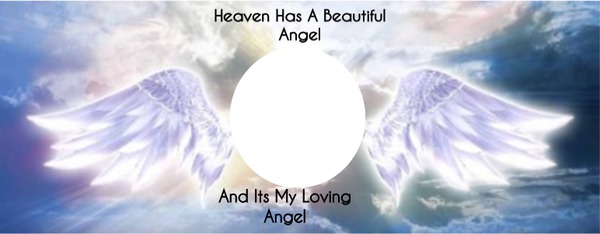 heaven has a beautiful angel Montaje fotografico