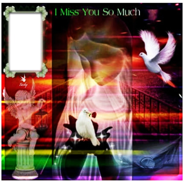i miss you so much Photo frame effect