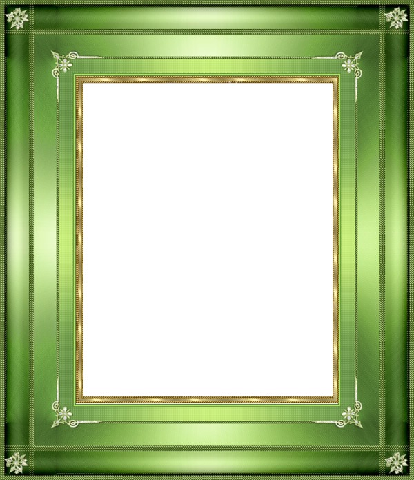 cadre vert avec dorure Фотомонтаж