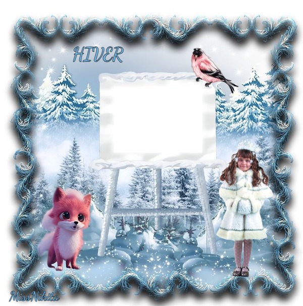 CADRE  HIVER Photo frame effect