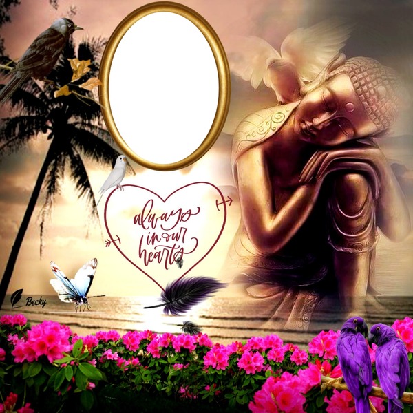 always in our hearts Photo frame effect