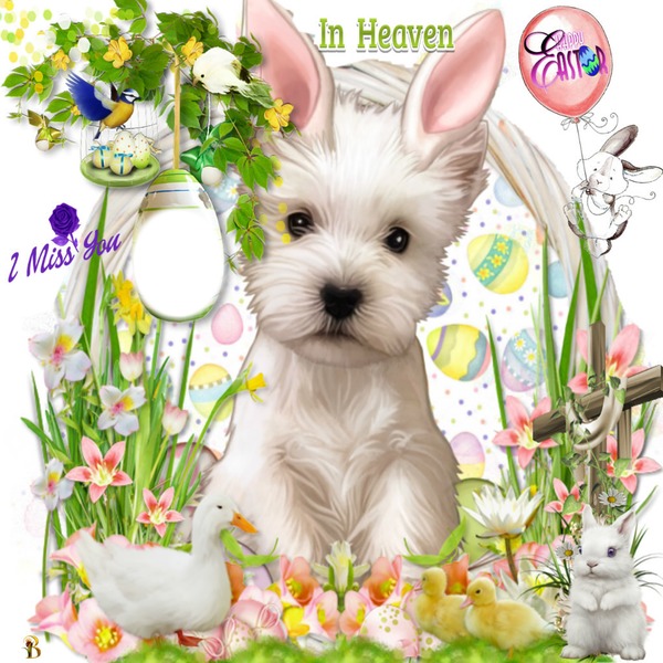 EASTER IN HEAVEN Photo frame effect