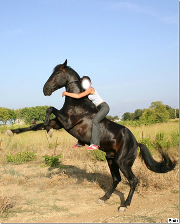 a cheval Fotomontažas
